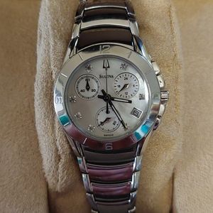 Ladie's Bulova Marine Star Diamond Chronograph Watch